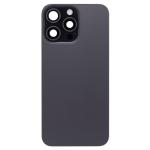 Back Glass With Steel Plate and MagSafe Magnet Compatible for iPhone 15 Pro Max (Premium) - Black Titanium