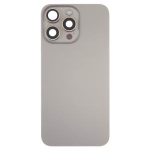 Back Glass With Steel Plate, Wireless NFC MagSafe Magnet and Flashlight Flex Pre-Installed Compatible for iPhone 15 Pro Max - Natural Titanium