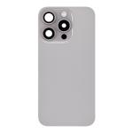 Back Glass With Steel Plate, Wireless NFC MagSafe Magnet and Flashlight Flex Pre-Installed Compatible for iPhone 15 Pro - Natural Titanium