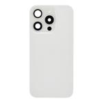 Back Glass With Steel Plate and MagSafe Magnet Compatible for iPhone 15 Pro (Premium) - White Titanium