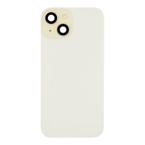 Back Glass With Steel Plate, Wireless NFC MagSafe Magnet and Flashlight Flex Pre-Installed Compatible for iPhone 15 - Yellow