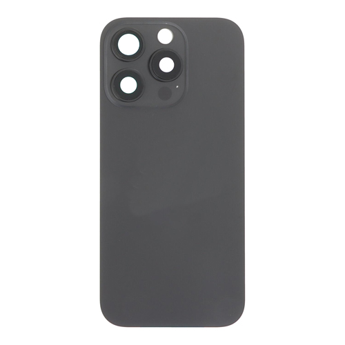 Back Glass With Steel Plate, Wireless NFC MagSafe Magnet and Flashlight Flex Pre-Installed Compatible for iPhone 16 Pro - Black Titanium