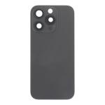 Back Glass With Steel Plate and MagSafe Magnet Compatible for iPhone 16 Pro (Premium) - Black Titanium