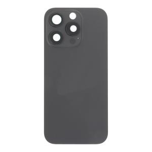 Back Glass With Steel Plate and MagSafe Magnet Compatible for iPhone 16 Pro (Premium) - Black Titanium
