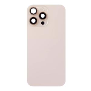 Back Glass With Steel Plate and MagSafe Magnet Compatible for iPhone 16 Pro (Premium) - Desert Titanium