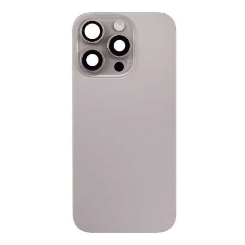 Back Glass With Steel Plate, Wireless NFC MagSafe Magnet and Flashlight Flex Pre-Installed Compatible for iPhone 16 Pro Max - Natural Titanium