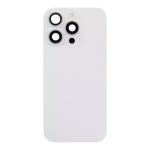 Back Glass With Steel Plate and MagSafe Magnet Compatible for iPhone 16 Pro Max (Premium) - White Titanium