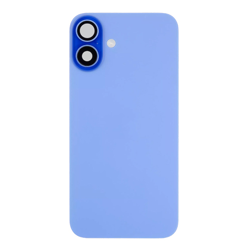 Back Glass With Steel Plate, Wireless NFC MagSafe Magnet and Flashlight Flex Pre-Installed Compatible for iPhone 16 Plus - Ultramarine