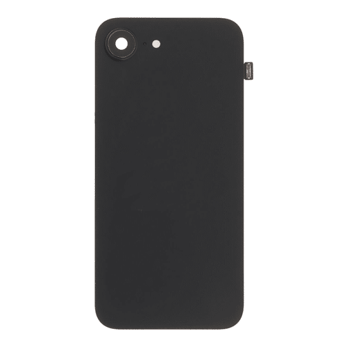 Back Glass With Steel Plate, Wireless NFC MagSafe Magnet and Flashlight Flex Pre-Installed Compatible for iPhone 16e - Black