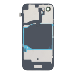 Back Glass With Steel Plate, Wireless NFC MagSafe Magnet and Flashlight Flex Pre-Installed Compatible for iPhone 16e - White