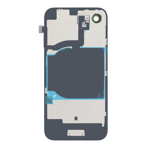 Back Glass With Steel Plate, Wireless NFC MagSafe Magnet and Flashlight Flex Pre-Installed Compatible for iPhone 16e - White