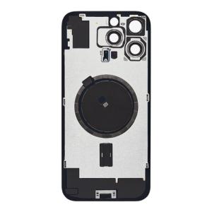 Back Glass With Steel Plate and MagSafe Magnet Compatible for iPhone 16 Pro Max (Premium) - Natural Titanium