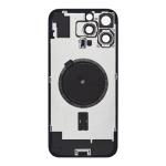 Back Glass With Steel Plate and MagSafe Magnet Compatible for iPhone 15 Pro Max (Premium) - Natural Titanium