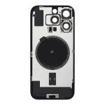 Back Glass With Steel Plate and MagSafe Magnet Compatible for iPhone 16 Pro (Premium) - White Titanium