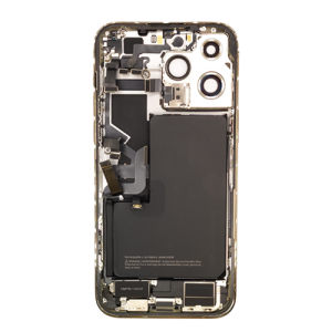 Back Housing With Small Parts Pre-Installed Compatible for iPhone 14 Pro Max (Premium) - Gold