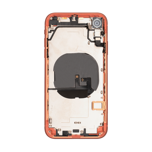 Back Housing With Small Parts Pre-Installed Compatible for iPhone XR (Premium) - Coral
