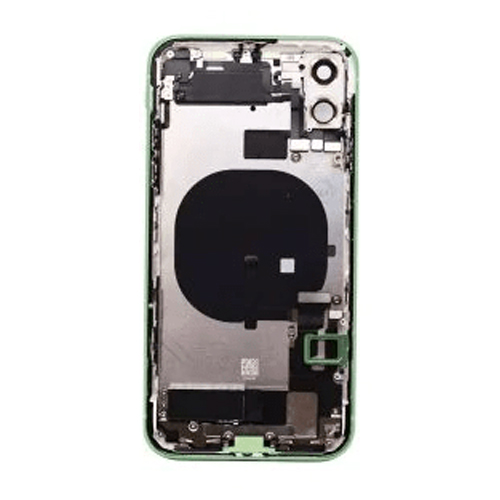 Back Housing With Small Parts Pre-Installed Compatible for iPhone 11 (Premium) - Green