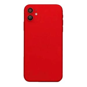 Back Housing With Small Parts Pre-Installed Compatible for iPhone 11 (Premium) - Red