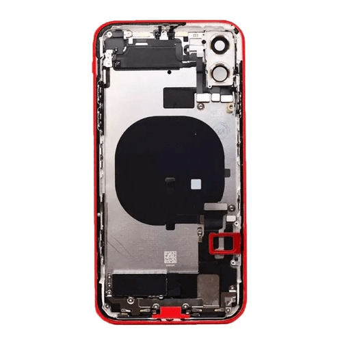 Back Housing With Small Parts Pre-Installed Compatible for iPhone 11 (Premium) - Red