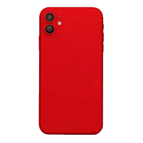 Back Housing With Small Parts Pre-Installed Compatible for iPhone 11 (Premium) - Red