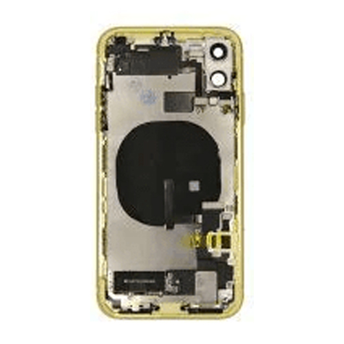Back Housing With Small Parts Pre-Installed Compatible for iPhone 11 (Premium) - Yellow