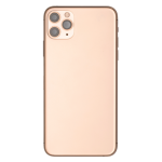 Back Housing With Small Parts Pre-Installed Compatible for iPhone 11 Pro Max (Premium) - Gold