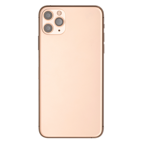 Back Housing With Small Parts Pre-Installed Compatible for iPhone 11 Pro Max (Premium) - Gold