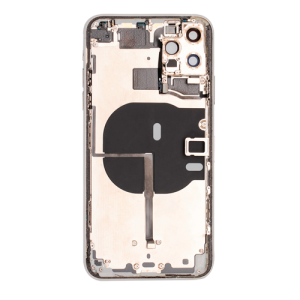 Back Housing With Small Parts Pre-Installed Compatible for iPhone 11 Pro Max (Premium) - Silver