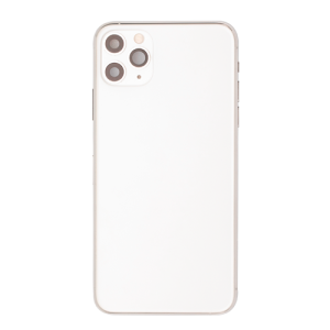 Back Housing With Small Parts Pre-Installed Compatible for iPhone 11 Pro Max (Premium) - Silver