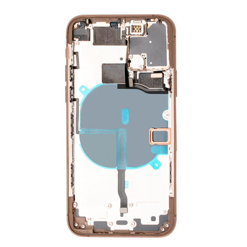Back Housing With Small Parts Pre-Installed Compatible for iPhone 11 Pro (PULL / A)  - Matte Gold