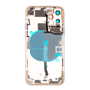Back Housing With Small Parts Pre-Installed Compatible for iPhone 11 Pro (PULL / A) - Matte Silver