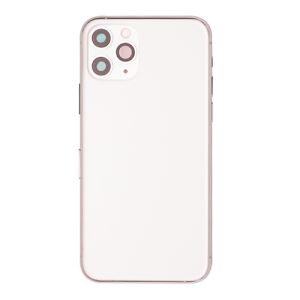 Back Housing With Small Parts Pre-Installed Compatible for iPhone 11 Pro (PULL / B+) - Matte Silver