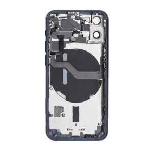 Back Housing With Small Parts Pre-Installed Compatible for iPhone 12 Mini (Premium) - Blue