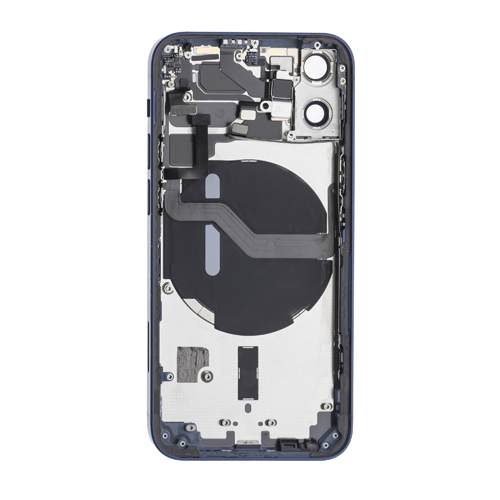 Back Housing With Small Parts Pre-Installed Compatible for iPhone 12 Mini (Premium) - Blue