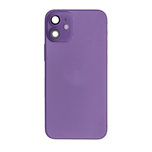 Back Housing With Small Parts Pre-Installed Compatible for iPhone 12 Mini (Premium) - Purple
