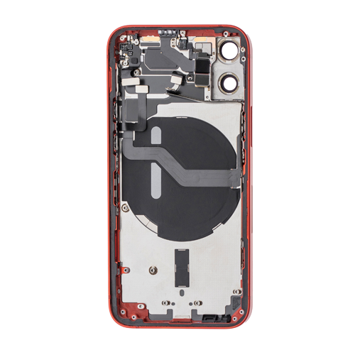Back Housing With Small Parts Pre-Installed Compatible for iPhone 12 Mini (Premium) - Red