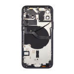 Back Housing With Small Parts Pre-Installed Compatible for iPhone 12 (Premium) - Black