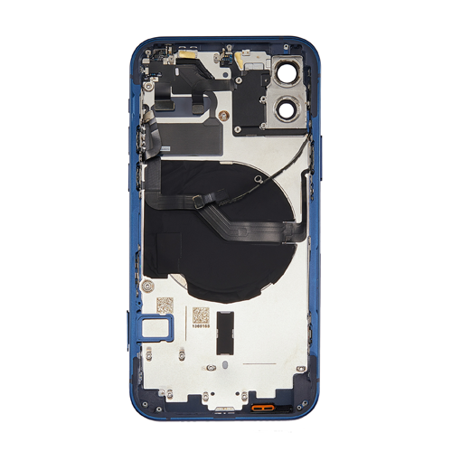 Back Housing With Small Parts Pre-Installed Compatible for iPhone 12 (Premium) - Blue