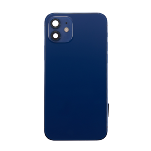 Back Housing With Small Parts Pre-Installed Compatible for iPhone 12 (Premium) - Blue