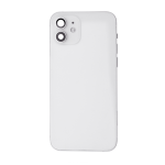 Back Housing With Small Parts Pre-Installed Compatible for iPhone 12 (Premium) - White