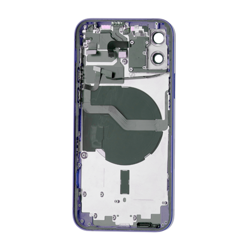 Back Housing With Small Parts Pre-Installed Compatible for iPhone 12 (Premium) - Purple