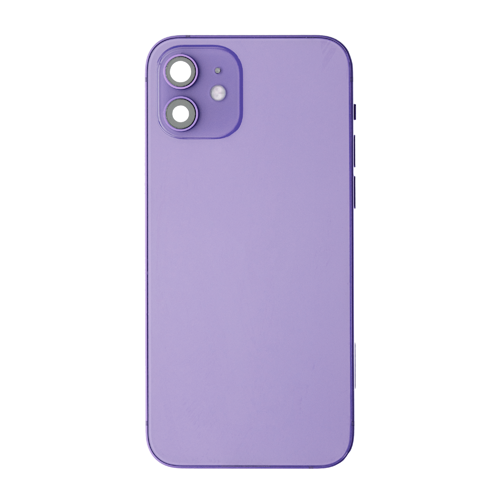 Back Housing With Small Parts Pre-Installed Compatible for iPhone 12 (Premium) - Purple