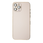 Back Housing With Small Parts Pre-Installed Compatible for iPhone 12 Pro Max (Premium) - Gold