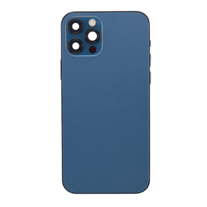 Back Housing With Small Parts Pre-Installed Compatible for iPhone 12 Pro (Premium) - Blue