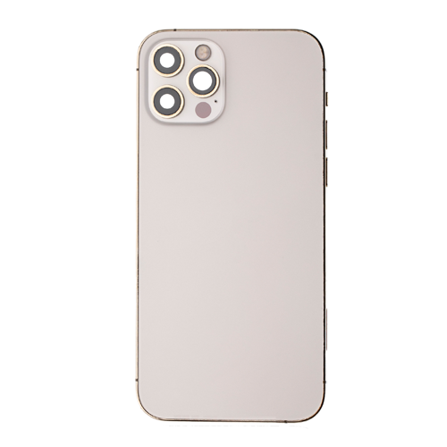 Back Housing With Small Parts and Battery Pre-Installed Compatible for iPhone 12 Pro (PULL / A)  - Gold