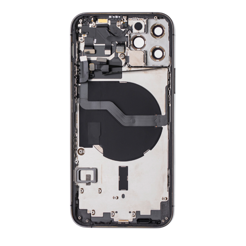 Back Housing With Small Parts Pre-Installed Compatible for iPhone 12 Pro (Premium) - Graphite