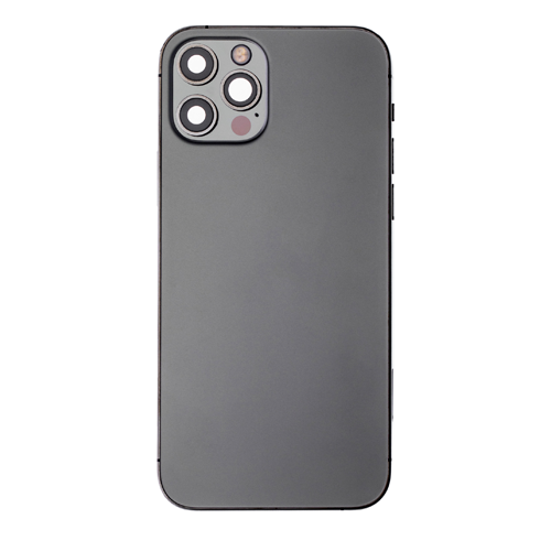 Back Housing With Small Parts Pre-Installed Compatible for iPhone 12 Pro (Premium) - Graphite
