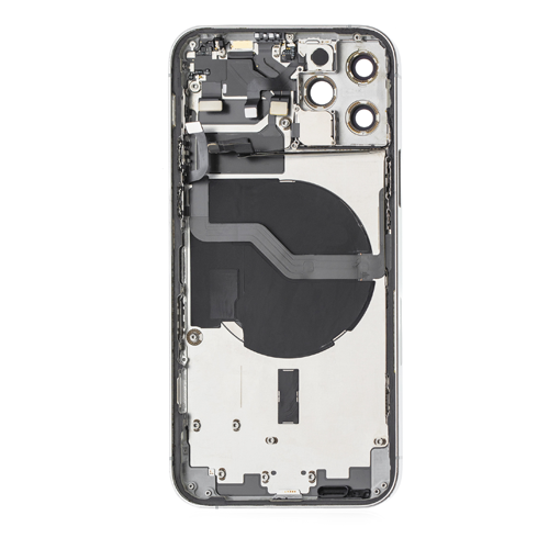 Back Housing Without Small Parts Compatible for iPhone 12 Pro (Premium) - Silver