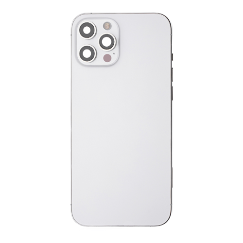 Back Housing Without Small Parts Compatible for iPhone 12 Pro (Premium) - Silver