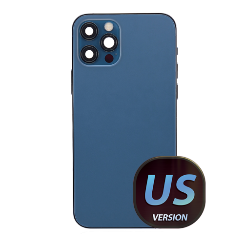 Back Housing Without Small Parts Compatible for iPhone 12 Pro (US Version) (Premium) -  Blue